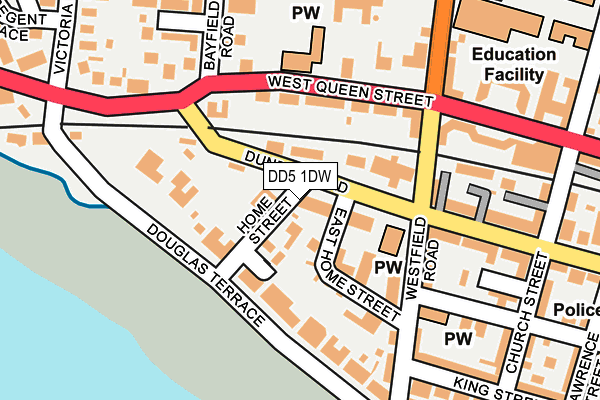 DD5 1DW map - OS OpenMap – Local (Ordnance Survey)