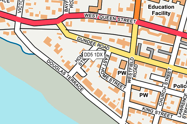 DD5 1DX map - OS OpenMap – Local (Ordnance Survey)