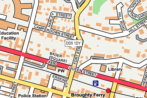 DD5 1DY map - OS OpenMap – Local (Ordnance Survey)