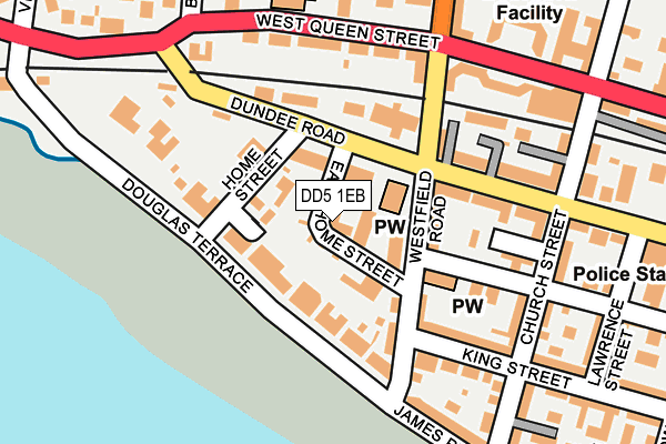 DD5 1EB map - OS OpenMap – Local (Ordnance Survey)
