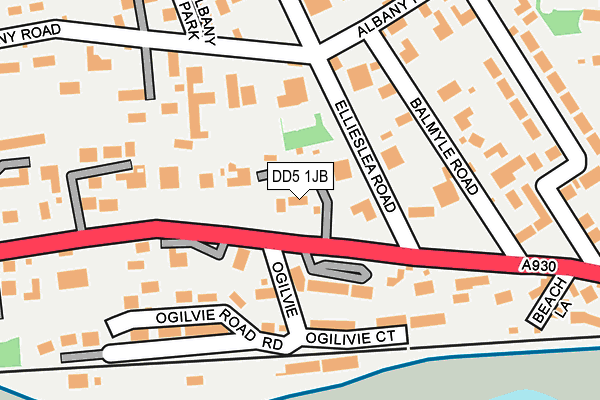 DD5 1JB map - OS OpenMap – Local (Ordnance Survey)