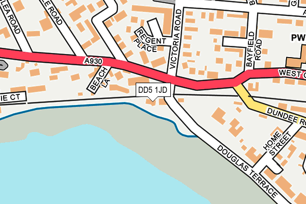 DD5 1JD map - OS OpenMap – Local (Ordnance Survey)