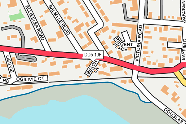 DD5 1JF map - OS OpenMap – Local (Ordnance Survey)