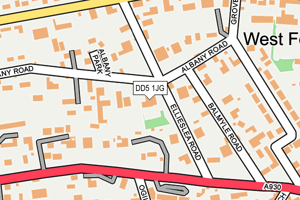DD5 1JG map - OS OpenMap – Local (Ordnance Survey)
