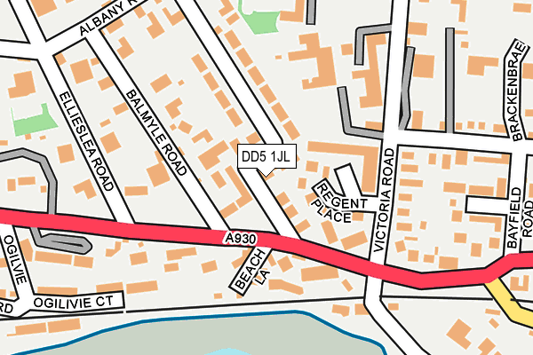 DD5 1JL map - OS OpenMap – Local (Ordnance Survey)