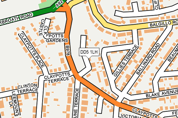 DD5 1LH map - OS OpenMap – Local (Ordnance Survey)