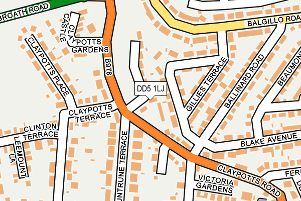 DD5 1LJ map - OS OpenMap – Local (Ordnance Survey)
