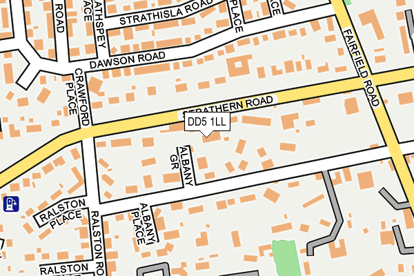 DD5 1LL map - OS OpenMap – Local (Ordnance Survey)