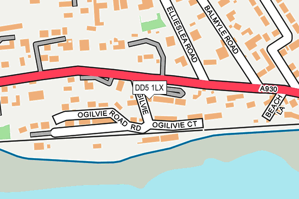 DD5 1LX map - OS OpenMap – Local (Ordnance Survey)