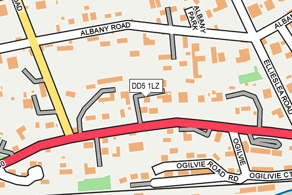 DD5 1LZ map - OS OpenMap – Local (Ordnance Survey)