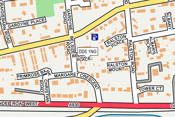 DD5 1NG map - OS OpenMap – Local (Ordnance Survey)