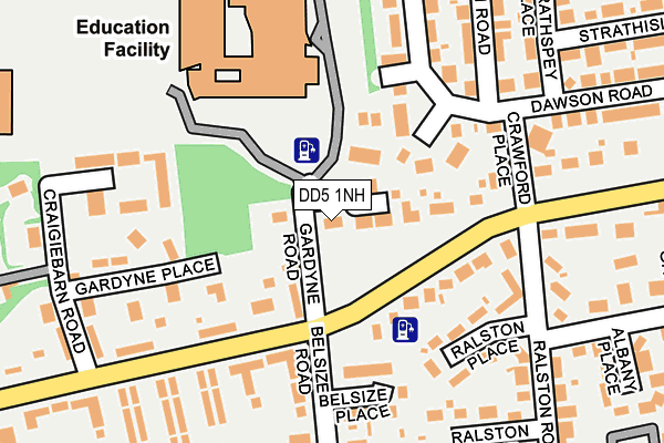 DD5 1NH map - OS OpenMap – Local (Ordnance Survey)