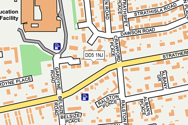 DD5 1NJ map - OS OpenMap – Local (Ordnance Survey)