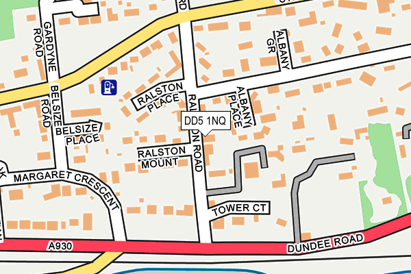 DD5 1NQ map - OS OpenMap – Local (Ordnance Survey)