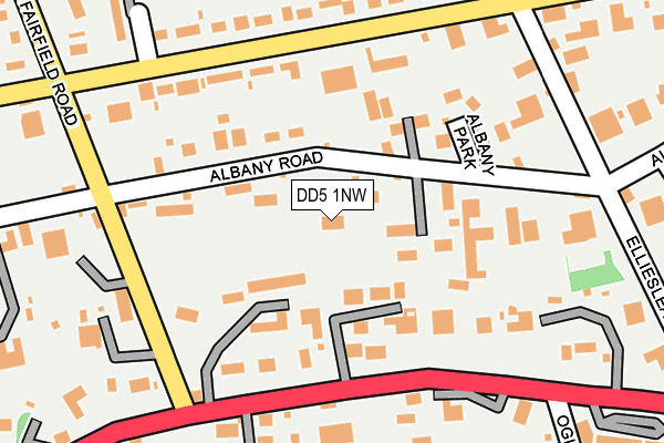 DD5 1NW map - OS OpenMap – Local (Ordnance Survey)