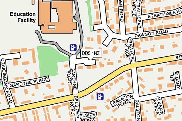 DD5 1NZ map - OS OpenMap – Local (Ordnance Survey)