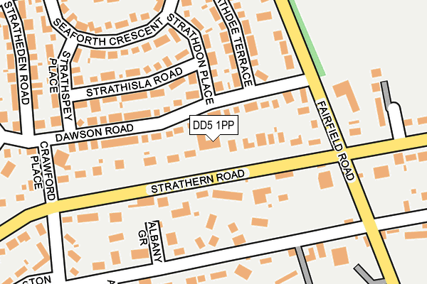 DD5 1PP map - OS OpenMap – Local (Ordnance Survey)