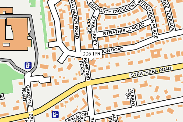 DD5 1PR map - OS OpenMap – Local (Ordnance Survey)