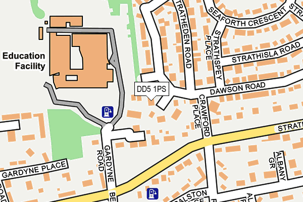 DD5 1PS map - OS OpenMap – Local (Ordnance Survey)