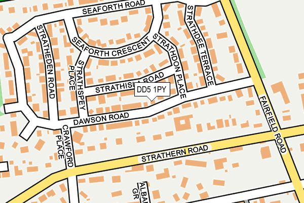 DD5 1PY map - OS OpenMap – Local (Ordnance Survey)