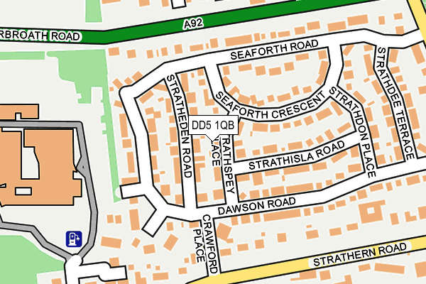 DD5 1QB map - OS OpenMap – Local (Ordnance Survey)