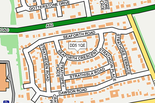 DD5 1QE map - OS OpenMap – Local (Ordnance Survey)