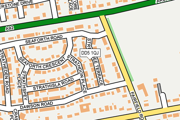 DD5 1QJ map - OS OpenMap – Local (Ordnance Survey)
