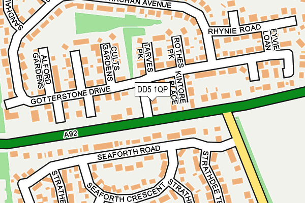 DD5 1QP map - OS OpenMap – Local (Ordnance Survey)