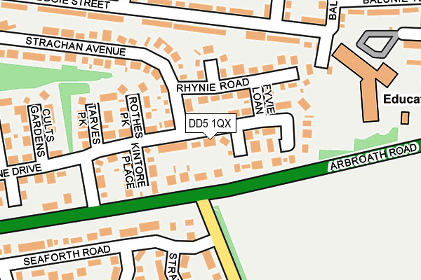 DD5 1QX map - OS OpenMap – Local (Ordnance Survey)