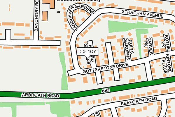 DD5 1QY map - OS OpenMap – Local (Ordnance Survey)