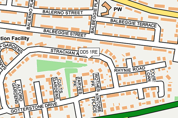 DD5 1RE map - OS OpenMap – Local (Ordnance Survey)