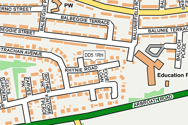 DD5 1RH map - OS OpenMap – Local (Ordnance Survey)
