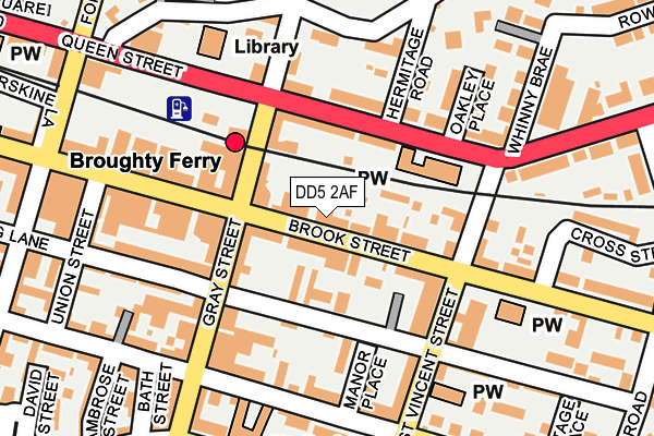 DD5 2AF map - OS OpenMap – Local (Ordnance Survey)