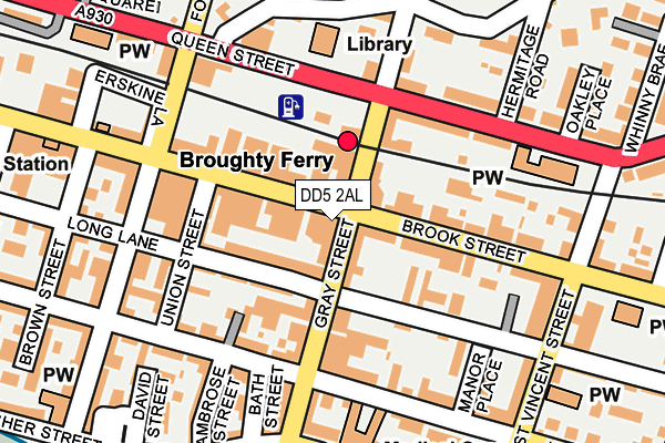 DD5 2AL map - OS OpenMap – Local (Ordnance Survey)