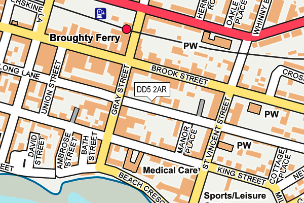 DD5 2AR map - OS OpenMap – Local (Ordnance Survey)