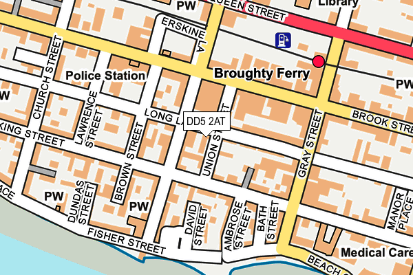 DD5 2AT map - OS OpenMap – Local (Ordnance Survey)