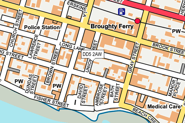 DD5 2AW map - OS OpenMap – Local (Ordnance Survey)