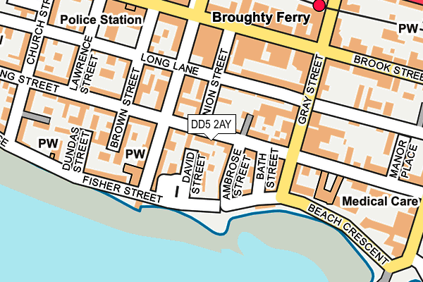 DD5 2AY map - OS OpenMap – Local (Ordnance Survey)