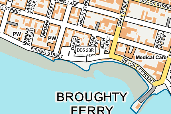 DD5 2BR map - OS OpenMap – Local (Ordnance Survey)