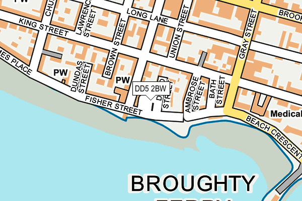 DD5 2BW map - OS OpenMap – Local (Ordnance Survey)