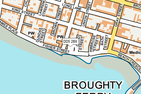 DD5 2BX map - OS OpenMap – Local (Ordnance Survey)