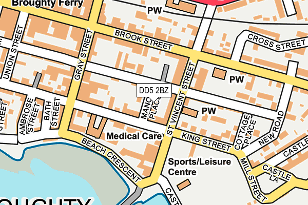 DD5 2BZ map - OS OpenMap – Local (Ordnance Survey)