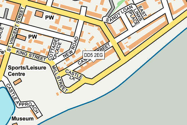 DD5 2EG map - OS OpenMap – Local (Ordnance Survey)