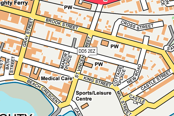 DD5 2EZ map - OS OpenMap – Local (Ordnance Survey)