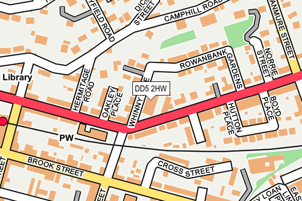 DD5 2HW map - OS OpenMap – Local (Ordnance Survey)