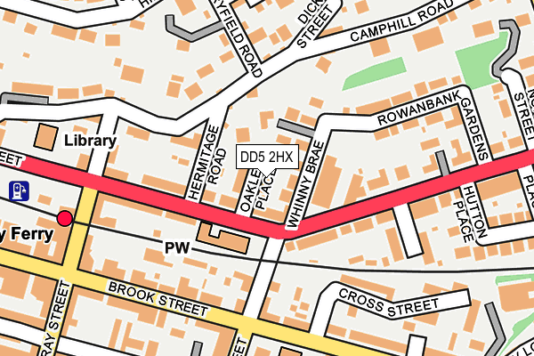 DD5 2HX map - OS OpenMap – Local (Ordnance Survey)