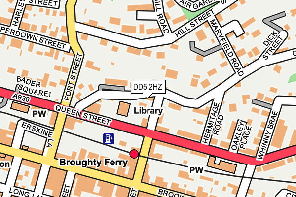 DD5 2HZ map - OS OpenMap – Local (Ordnance Survey)