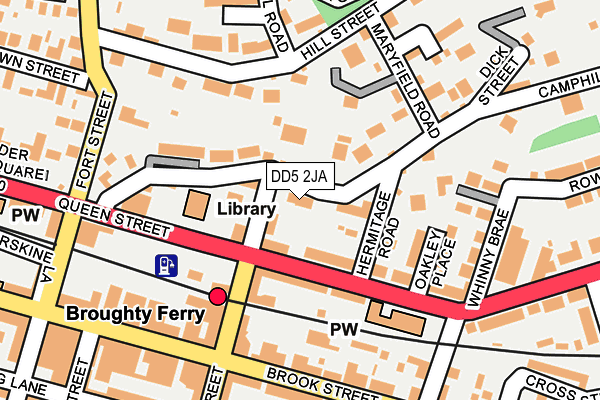 DD5 2JA map - OS OpenMap – Local (Ordnance Survey)