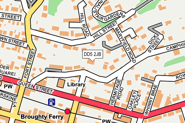 DD5 2JB map - OS OpenMap – Local (Ordnance Survey)