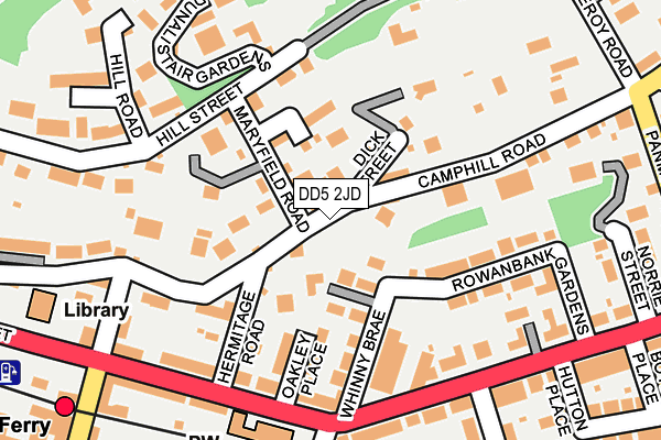 DD5 2JD map - OS OpenMap – Local (Ordnance Survey)